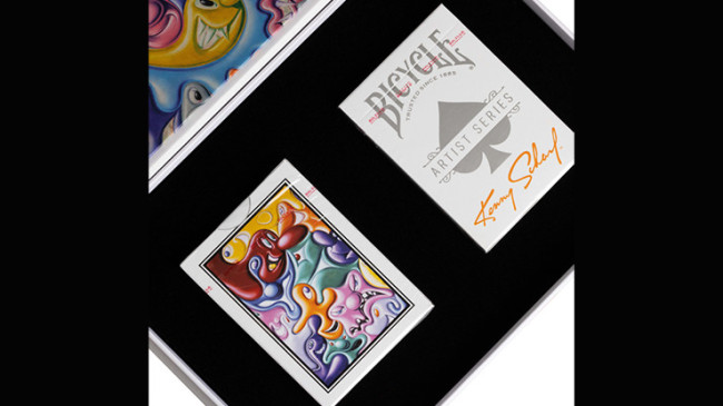 Bicycle Kenny Scharf Purple/Orange Box Set by US - Pokerdeck