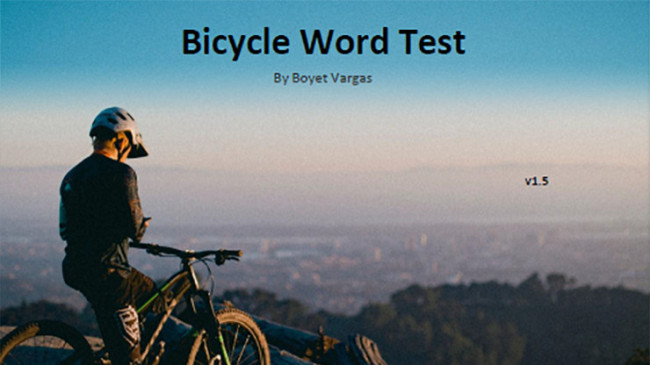 Bicycle Word Test by Boyet Vargas - eBook - DOWNLOAD