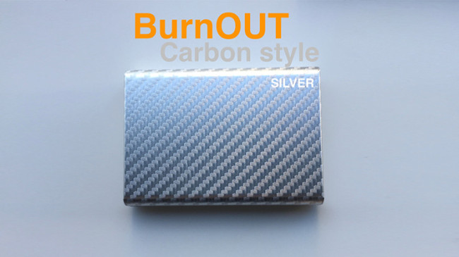 BURNOUT 2.0 CARBON SILVER by Victor Voitko - Brennender Geldschein oder Visitenkarte - Fire Wallet