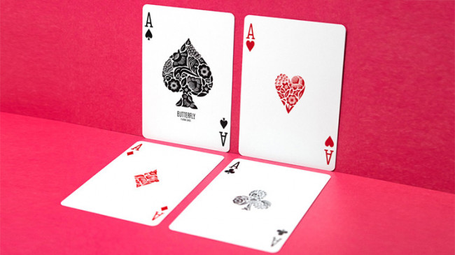 Butterfly Worker Marked (Pink) by Ondrej Psenicka - Pokerdeck - Markiertes Kartenspiel