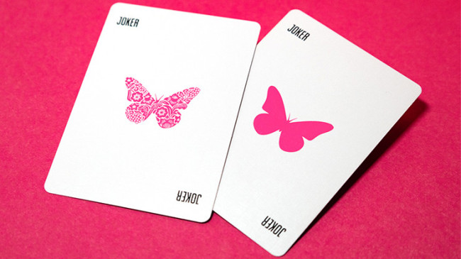 Butterfly Worker Marked (Pink) by Ondrej Psenicka - Pokerdeck - Markiertes Kartenspiel