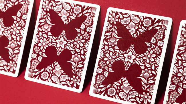 Butterfly Worker Marked (Red) by Ondrej Psenicka - Pokerdeck - Markiertes Kartenspiel