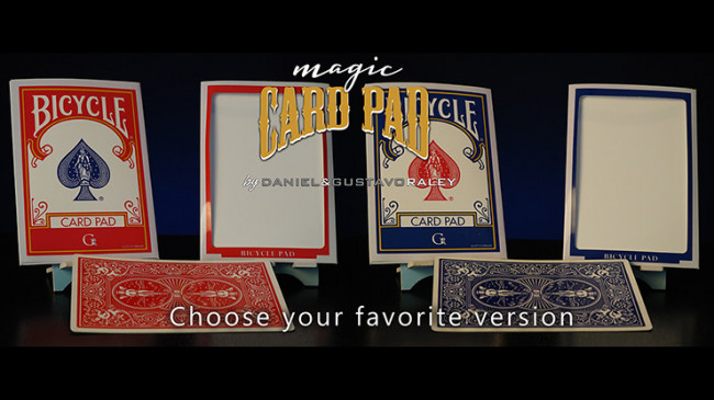 CARD PAD RED (Gimmicks and Online Instructions) by Daniel & Gustavo Raley