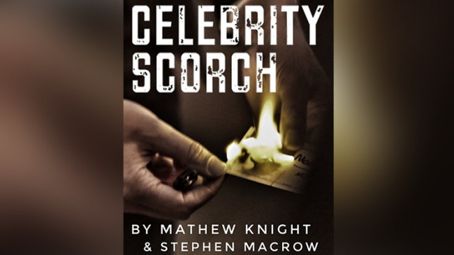 Celebrity Scorch (Brad Pitt & Angelina Jolie) by Mathew Knight and Stephen Macrow - Bild erscheint auf Rücken einer signierten blanko Karte