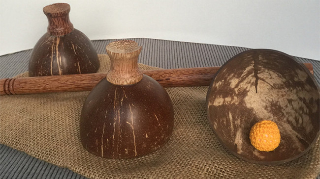 Cheppum Panthum Coconut Shell Cups and Wand set by Gary Kosnitzky