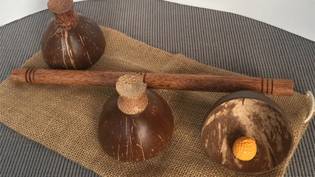 Cheppum Panthum Coconut Shell Cups and Wand set by Gary Kosnitzky