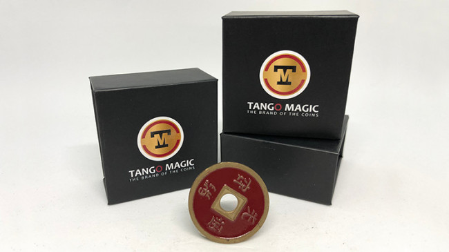 Chinese Coin by Tango - Brass/Red