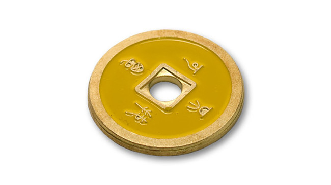 Chinese Coin by Tango - Dollar size - Black/Yellow