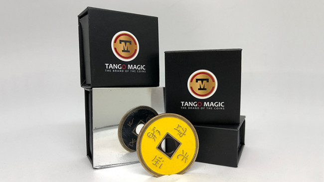 Chinese Coin by Tango - Dollar size - Black/Yellow