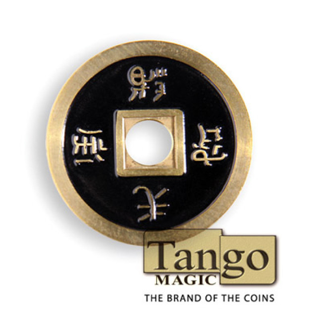 Chinese Coin (CH0019) Black & Red by Tango Magic
