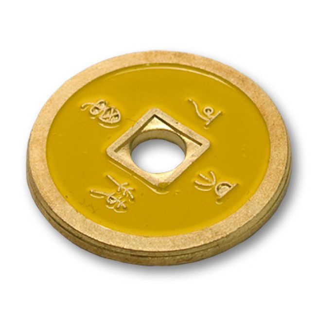 Chinese Coin (CH0020) Red & Yellow by Tango Magic