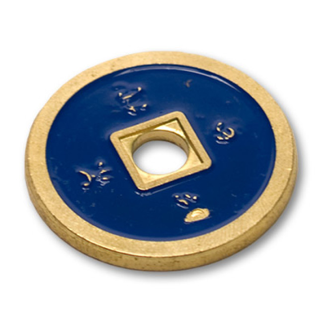 Chinese Coin (CH0021) Blue & Red by Tango Magic