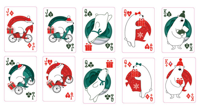 Christmas Playing Cards (Green) by TCC - Weihnachts Pokerdeck