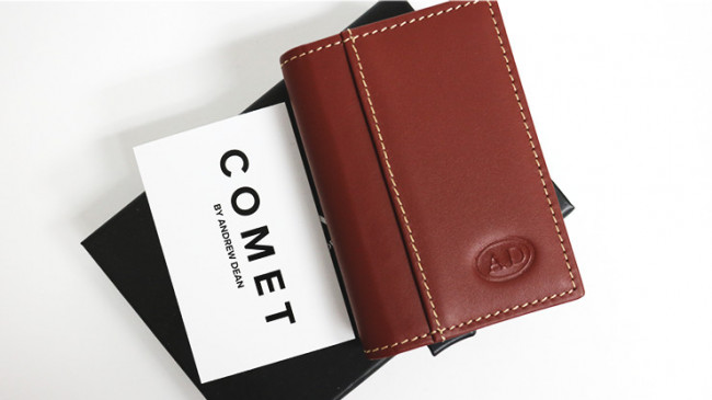 Comet Brown Leather Gold Shell by Andrew Dean