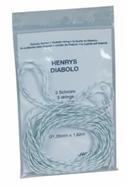 Diaboloschnur by HENRYS - Weiß - Nylon - 3er Set je 1,62m