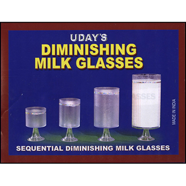 Diminishing Milk Glasses by Uday