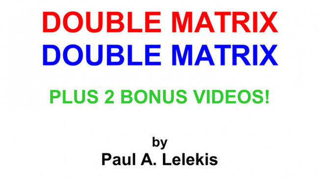 DOUBLE MATRIX by Paul A. Lelekis - Mixed Media - DOWNLOAD
