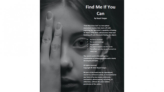 Find Me If You Can by Boyet Vargas - eBook - DOWNLOAD