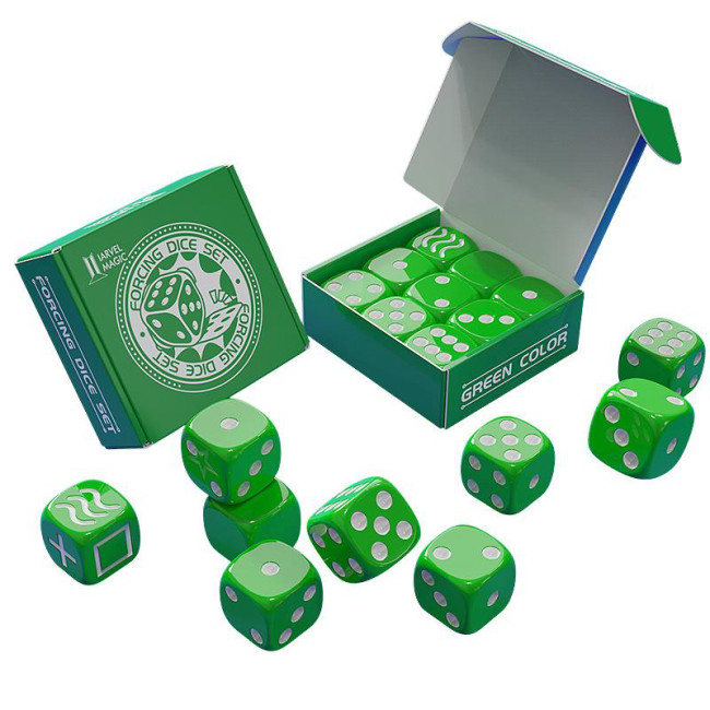 Forcing Dice Set by Iarvel Magic - Forcing plus Normal Dice - Green