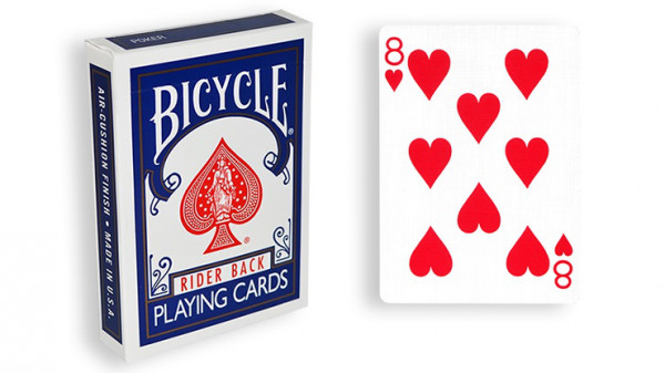 Force Deck - Blau - Herz 8 - Bicycle Forcierspiel - Forcing Cards - Forcierkarten
