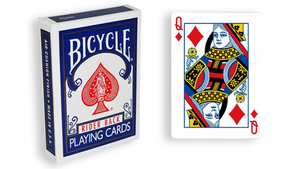 Force Deck - Blau - Karo Dame - Bicycle Forcierspiel - Forcing Cards - Forcierkarten
