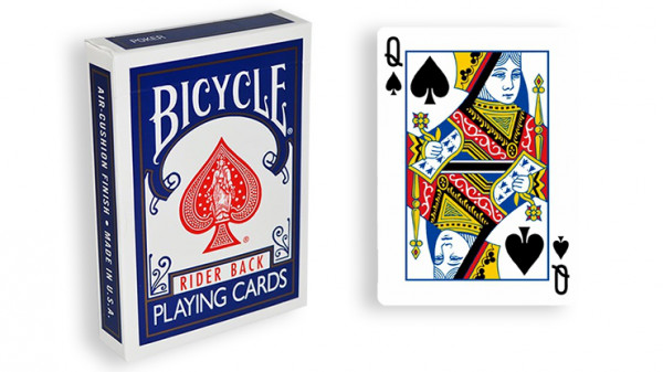 Force Deck - Blau - Pik Dame - Bicycle Forcierspiel - Forcing Cards - Forcierkarten