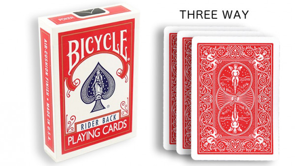 Force Deck - Rot - Dreifach - Bicycle Forcierspiel - Three Way Forcing Cards - Forcierkarten