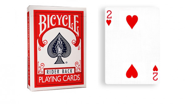 Force Deck - Rot - Herz 2 - Bicycle Forcierspiel - Forcing Cards - Forcierkarten