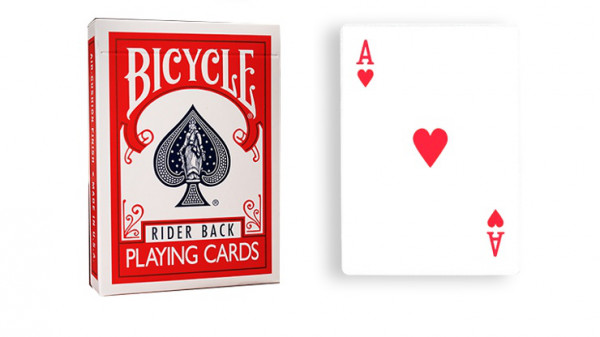 Force Deck - Rot - Herz Ass - Bicycle Forcierspiel - Forcing Cards - Forcierkarten