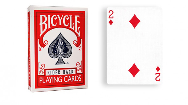 Force Deck - Rot - Karo 2 - Bicycle Forcierspiel - Forcing Cards - Forcierkarten