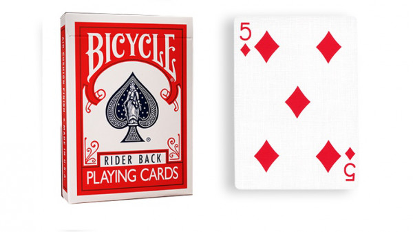 Force Deck - Rot - Karo 5 - Bicycle Forcierspiel - Forcing Cards - Forcierkarten