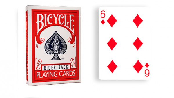 Force Deck - Rot - Karo 6 - Bicycle Forcierspiel - Forcing Cards - Forcierkarten