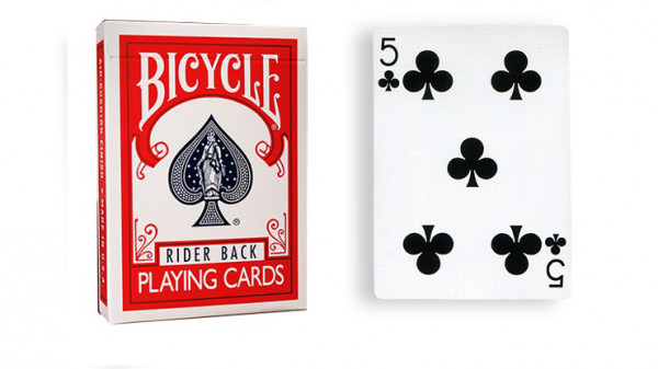 Force Deck - Rot - Kreuz 5 - Bicycle Forcierspiel - Forcing Cards - Forcierkarten