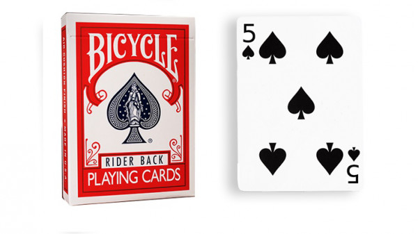 Force Deck - Rot - Pik 5 - Bicycle Forcierspiel - Forcing Cards - Forcierkarten