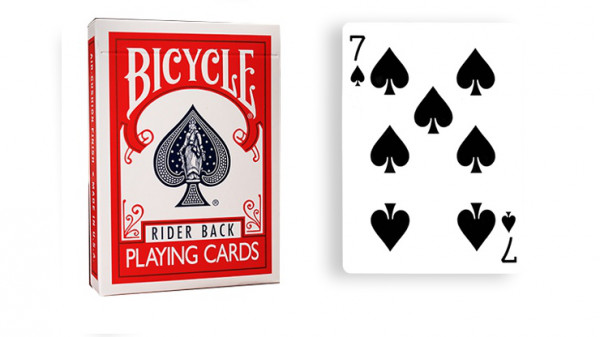 Force Deck - Rot - Pik 7 - Bicycle Forcierspiel - Forcing Cards - Forcierkarten