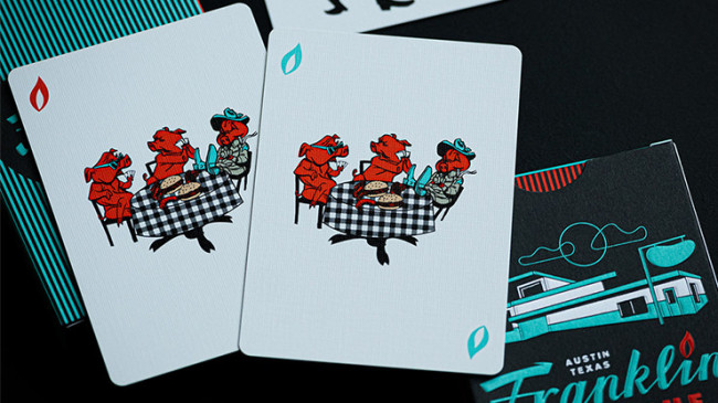FRANKLIN BBQ RETRO BLACK PLAYING CARDS
