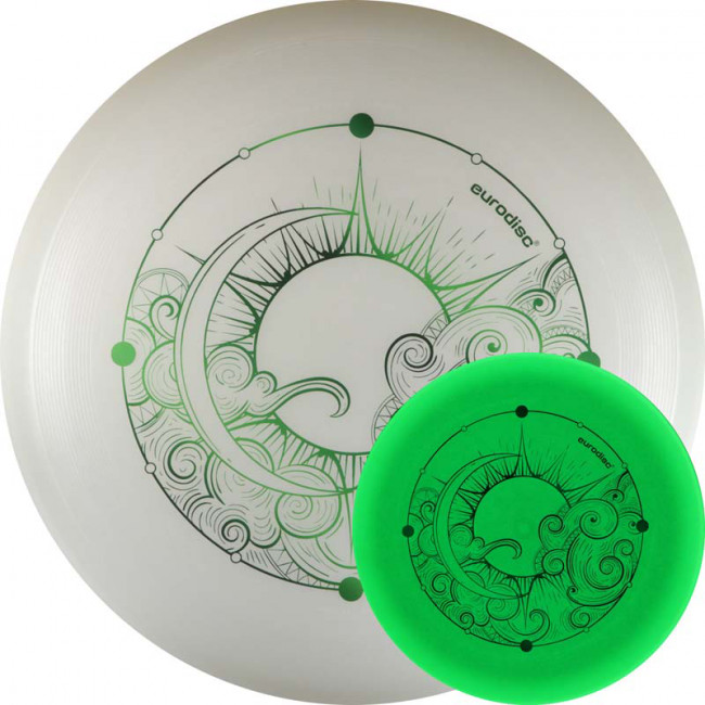 Frisbee - Eurodisc 100% Organic - Superglow - Grün - Fluoreszierende Wurfscheibe - 175g - 275mm
