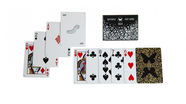 Gaff pack for Butterfly Marked (Black and Gold) by Ondrej Psenicka - Pokerdeck - Markiertes Kartenspiel