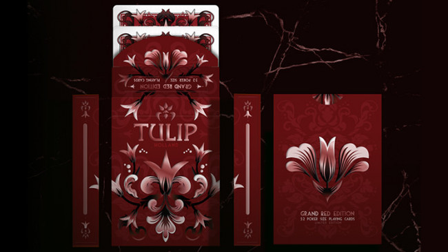 Grand Tulip Red Gilded - Pokerdeck
