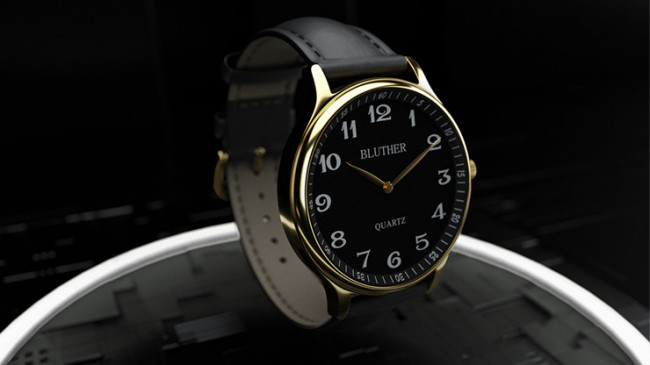 Infinity Watch V3 by Bluether Magic - PEN Version - Gold Case - Black Dial