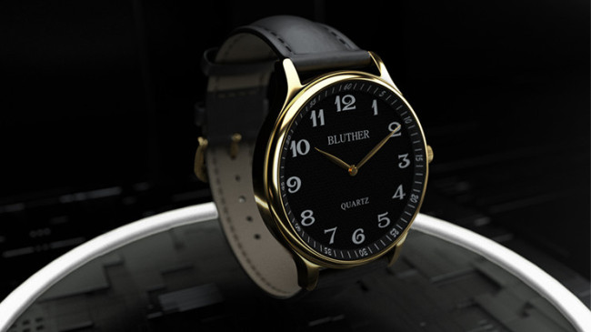 Infinity Watch V3 by Bluether Magic - STD Version - Gold Case - Black Dial