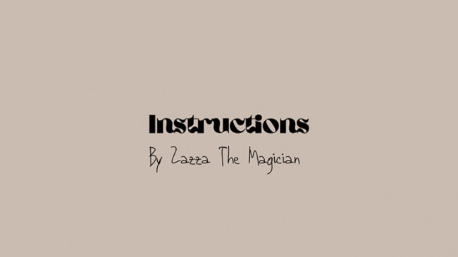 INSTRUCTIONS by Zazza The Magician - Video - DOWNLOAD