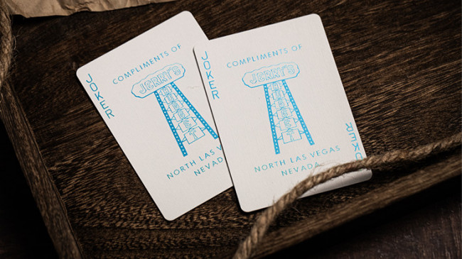 Jerry's Nugget (Icey Blue) Marked Monotone - Pokerdeck - Markiertes Kartenspiel
