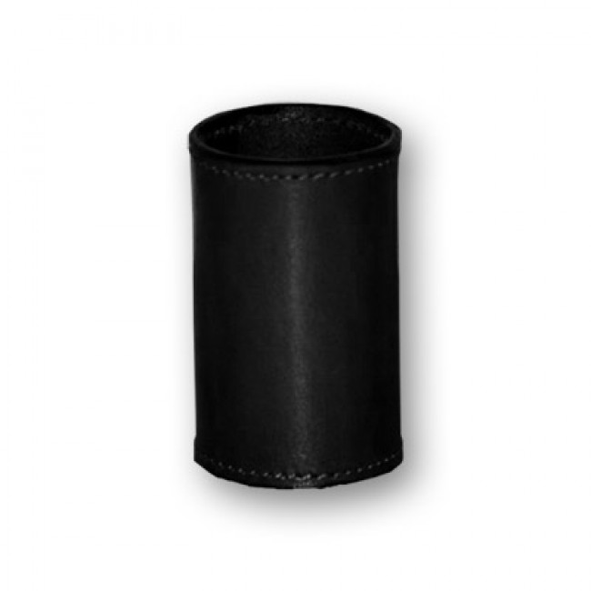 Leather Coin Cylinder (Black, Dollar Size)s