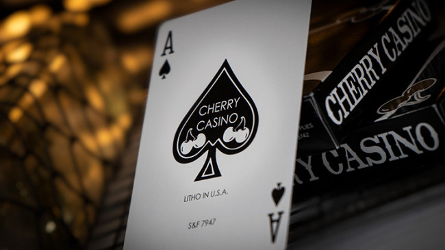 Limited Edition Cherry Casino (Monte Carlo Black and Gold) Numbered Seals - Pokerdeck