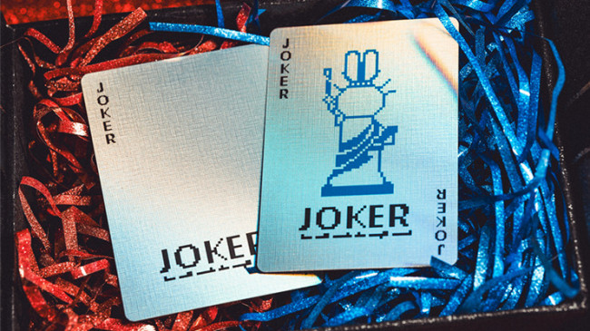 Limited Holographic Edition Surprise Deck V5 (Blue) by Bacon Playing Card Company - Pokerdeck