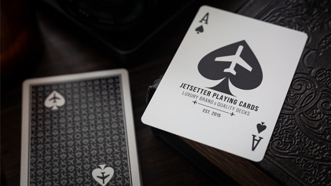 Lounge Edition Unmarked (Tarmac Black) by Jetsetter - Pokerdeck - Markiertes Kartenspiel