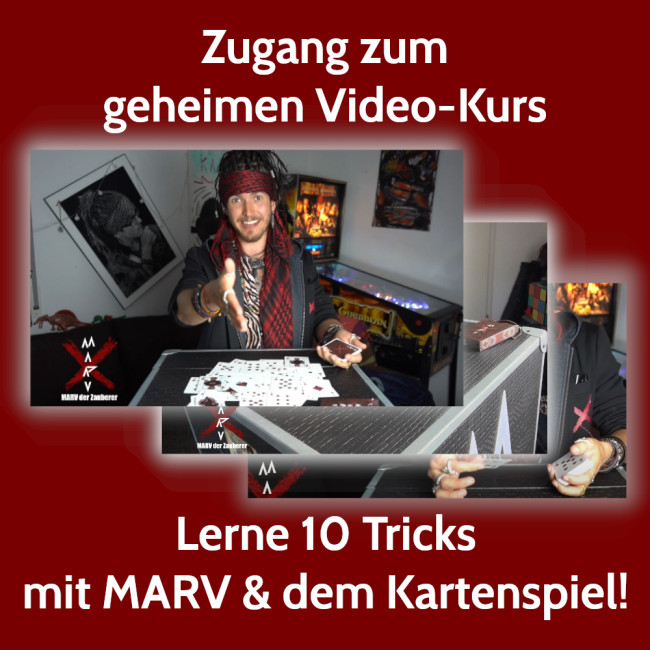 MARV das Kartenspiel – Pokerdeck für Zauberer inkl. 10 Kartentricks & Videokurs