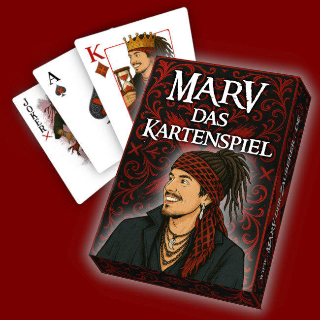 MARV das Kartenspiel – Pokerdeck für Zauberer inkl. 10 Kartentricks & Videokurs