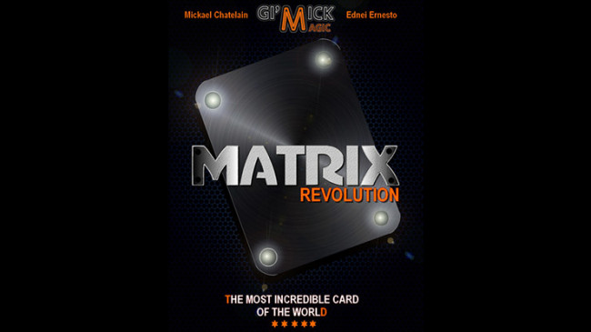 MATRIX REVOLUTION Blue by Mickael Chatelain - Loch wandert auf Karte - Hole Punch - Kartentrick